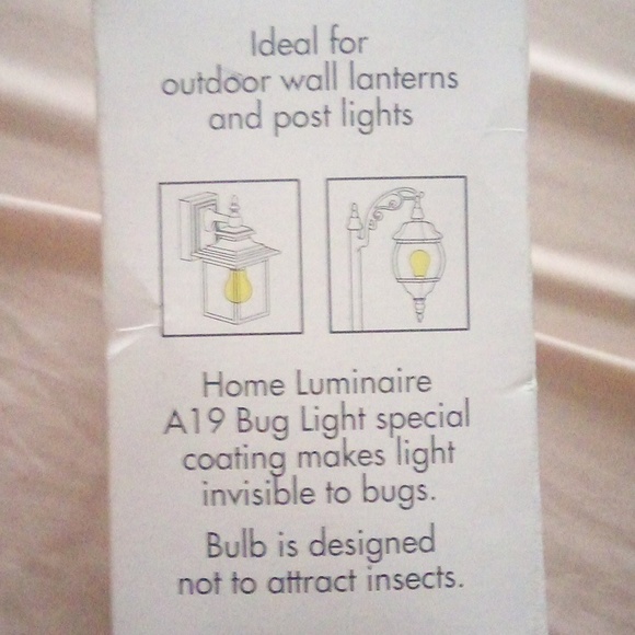 🆕 INDOOR/OUTDOOR BUG LIGHT BULBS 💡60 WATTS💡 2-PACK *120V *2 A19 *MEDIUM BASE - Picture 2 of 4